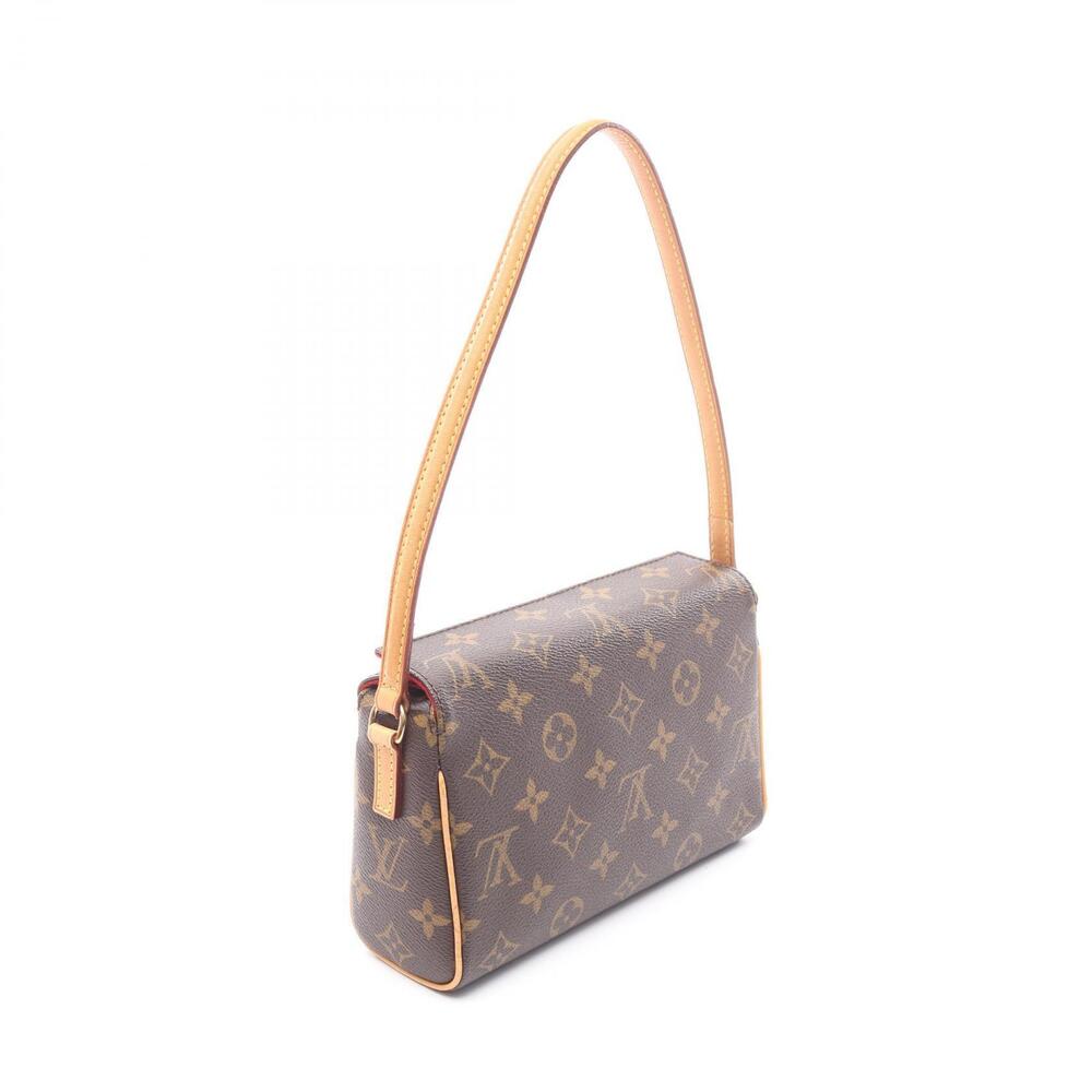 Louis Vuitton Leather Brown Monogram Recital Canvas Handbag